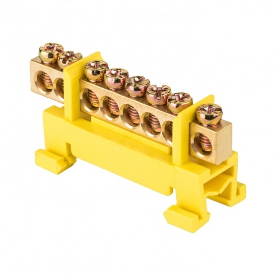 Изображение товара Шина нулевая EKF PROxima SN0-63-8-SY 6х9 мм, латунь, желтая