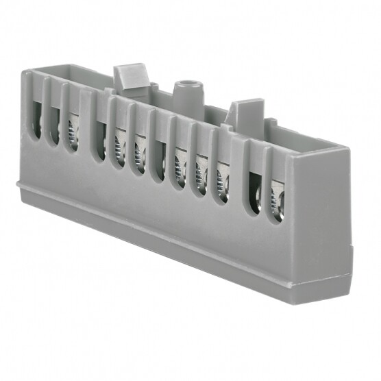 Изображение товара Шина EKF Sn0-63-12-IS Для распределительных щитов 6x9 мм, серый, на DIN-рейку