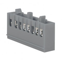 Шина нулевая в изолированном корпусе на DIN-рейку EKF PROxima 6х9 мм 8 отверстий серая (20 шт.) (sn0-63-8-is) - фото 1