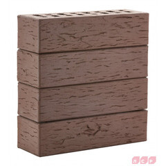 Клинкер фасадный "Коричневый "Мюнхен" - поверхность Береста" (М-300, 250*85*65 мм., под. 480шт.)