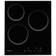 Варочная панель электрическая Krona Corso 45 3 конфорки черная - фото 1