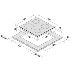 Варочная панель электрическая Krona Corto 60 BL 4 конфорки черная - фото 5