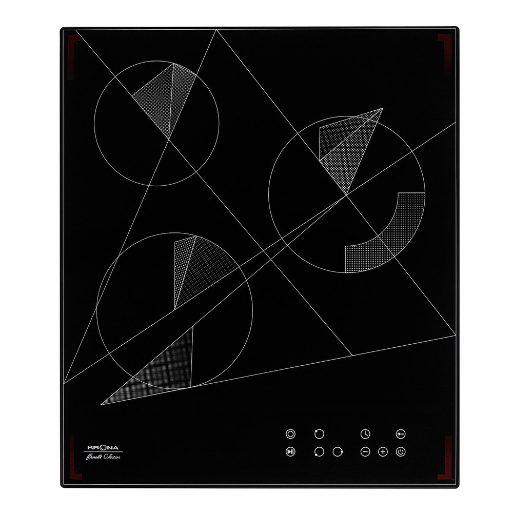 Изображение товара Варочная панель электрическая Krona Fidato 45 3 конфорки черная