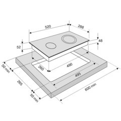 Варочная панель электрическая Krona Laurel 30 2 конфорки черная - фото 6