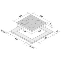 Варочная панель электрическая Krona Orsa 60 BL 4 конфорки черная - фото 5