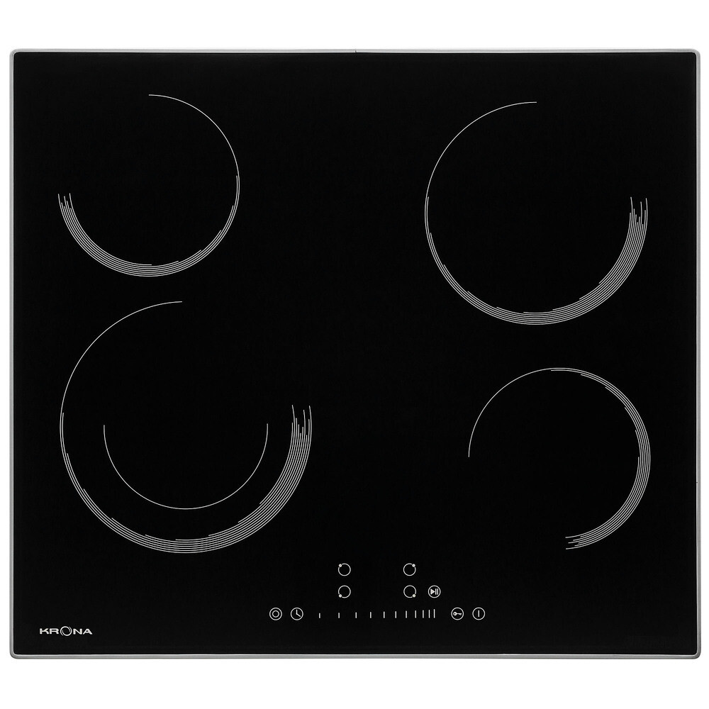 Варочная панель электрическая Krona Orsa 60 BL/S 4 конфорки черная