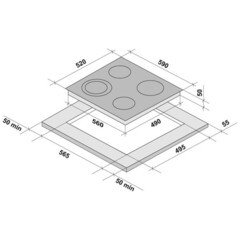 Варочная панель электрическая Krona Orsa 60 BL/S 4 конфорки черная - фото 6
