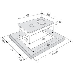 Варочная панель электрическая Krona Orsa 30 2 конфорки черная - фото 5