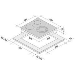 Варочная панель электрическая Krona Terzo 60 4 конфорки черная - фото 6