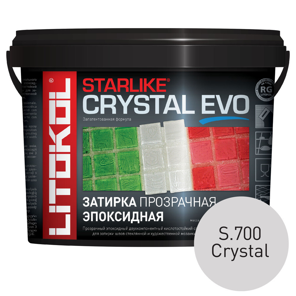 Изображение товара Прозрачная эпоксидная затирка Litokol Starlike Evo s.700, 5 кг, для швов до 3 мм