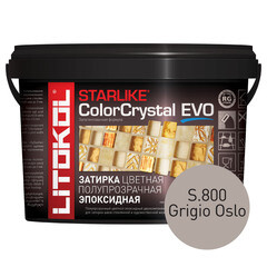 Изображение товара Затирка эпоксидная Litokol StarLike Color Crystal Evo s.800 серебристо-серый 2,5 кг