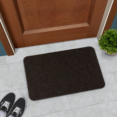 Коврик грязезащитный ФлорТ латекс Офис 60х40 см коричневый - фото 5