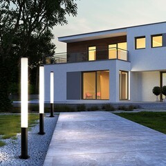 Светильник светодиодный садово-парковый Outdoor Ginza черный 1500 мм 3000К 50 Вт IP54 (O041FL-L50B3K) - фото 3