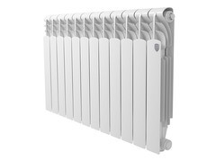 Изображение товара Радиатор алюминиевый Royal Thermo Revolution 500 мм 12 секций 1" боковое подключение белый