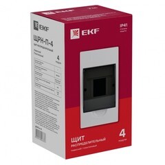 Щит распределительный навесной EKF PROxima ЩРН-П-4 пластиковый IP41 205х117х100 мм 4 модуля прозрачная дверь - фото 2