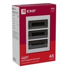 Щит распределительный встраиваемый EKF PROxima ЩРВ-П-45 пластиковый IP41 505х365х110 мм 45 модулей прозрачная дверь - фото 3