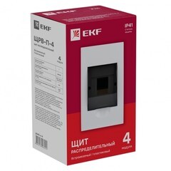 Щит распределительный встраиваемый EKF PROxima ЩРВ-П-4 пластиковый IP41 221х136х90 мм 4 модуля прозрачная дверь - фото 3