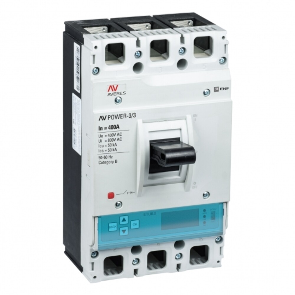 Изображение товара Автоматический выключатель EKF AV POWER TR 3P 400А 690В IP30