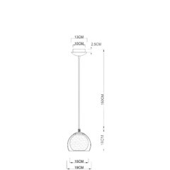 Светильник подвесной Arte Lamp Rastaban E27 60 Вт 3 кв.м хром IP20 (A7984SP-1PB) - фото 2