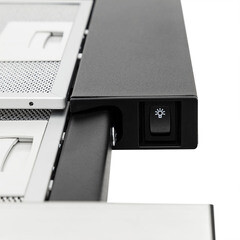 Кухонная вытяжка встраиваемая Krona Kamilla slim 600 Black/Inox (2 мотора) 60 см черная/нержавеющая сталь - фото 5