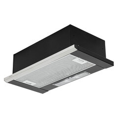 Кухонная вытяжка встраиваемая Krona Kamilla slim 600 Black/Inox (2 мотора) 60 см черная/нержавеющая сталь - фото 1