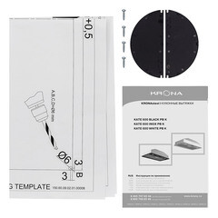 Кухонная вытяжка встраиваемая Krona Kate 600 Black PB K 60 см черная - фото 2