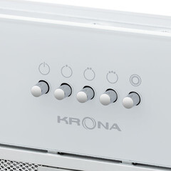 Кухонная вытяжка встраиваемая Krona Kate 600 Glass White PB K 60 см белая - фото 6