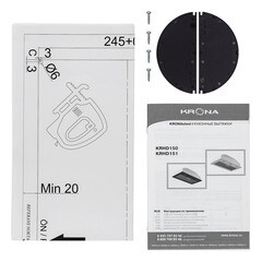 Кухонная вытяжка встраиваемая Krona Kate 600 Glass White PB K 60 см белая - фото 3