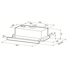Кухонная вытяжка встраиваемая Krona Kerry 600 Inox PB 60 см нержавеющая сталь - фото 6