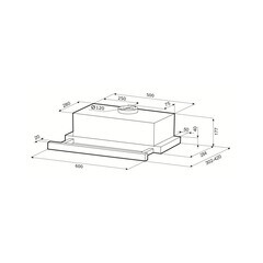 Кухонная вытяжка встраиваемая Krona Kerry 600 White PB 60 см белая - фото 7