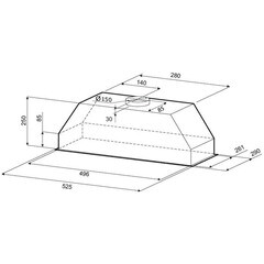Кухонная вытяжка встраиваемая Krona Runa 600 White PB 60 см белая - фото 2