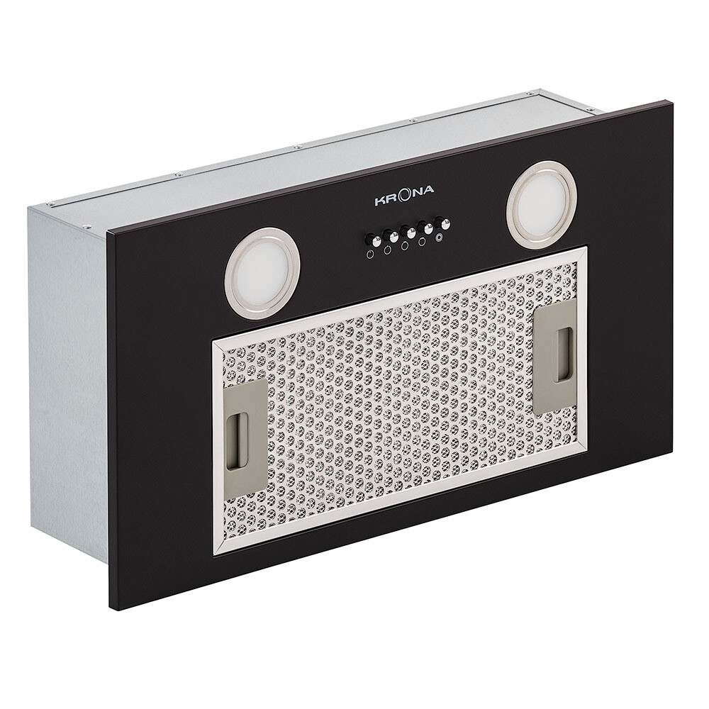 Изображение товара Кухонная вытяжка встраиваемая Krona Selina 600 Black PB 60 см черная Изображение товара Кухонная вытяжка встраиваемая Krona Selina 600 Black PB 60 см черная