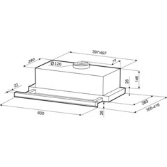 Кухонная вытяжка встраиваемая Krona Slim60ix МВ 60 см нержавеющая сталь - фото 2