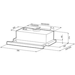 Кухонная вытяжка встраиваемая Krona Una 600 White PB 60 см белая - фото 7