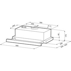 Кухонная вытяжка встраиваемая Krona Vendy 600 White (1 мотор) 60 см белая - фото 4