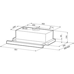 Кухонная вытяжка встраиваемая Krona Vittoria 500 Inox PB 60 см нержавеющая сталь - фото 4