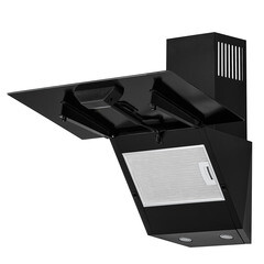 Кухонная вытяжка наклонная Krona Helga 600 Black PB 60 см черная - фото 6