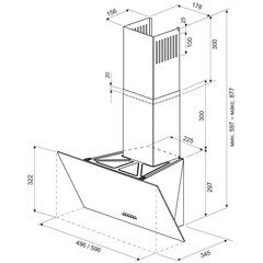 Кухонная вытяжка наклонная Krona Gabriele 600 White PB 60 см белая - фото 2