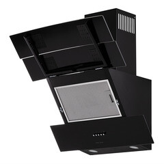 Кухонная вытяжка наклонная Krona Inga 600 Black push button 60 см черная - фото 6