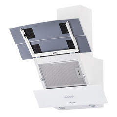 Кухонная вытяжка наклонная Krona Inga 600 White push button 60 см белая - фото 5