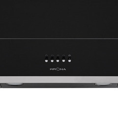 Кухонная вытяжка наклонная Krona IrIda 600 Black push button 60 см черная/нержавеющая сталь - фото 3