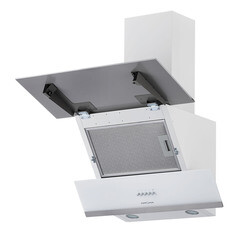 Кухонная вытяжка наклонная Krona IrIda 600 White push button 60 см белая/нержавеющая сталь - фото 6