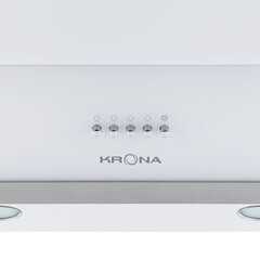 Кухонная вытяжка наклонная Krona IrIda 600 White push button 60 см белая/нержавеющая сталь - фото 5