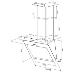 Кухонная вытяжка наклонная Krona Liva 600 White S 60 см белая - фото 4