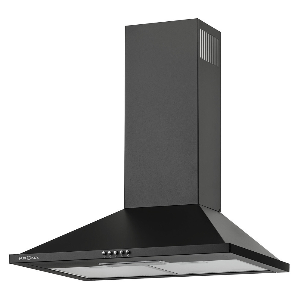 Кухонная вытяжка купольная Krona Bella 600 Black push button 60 см черная