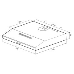 Кухонная вытяжка подвесная Krona Briana 500 Inox PB 50 см нержавеющая сталь - фото 4