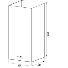 Кухонная вытяжка островная Krona Dita R 400 Black PB 40 см черная - фото 7