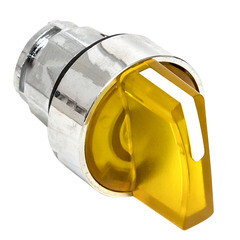 Кнопка 45 градусов EKF PROximа XB4 на 3 положения 230 В IP54 с фиксацией с подсветкой с короткой ручкой желтая (XB4BD3FL-Y) - фото 1