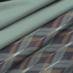 Комплект постельного белья 2-спальный тенсель Mona Liza Mariko зеленый с простыней 215х240 см - фото 3