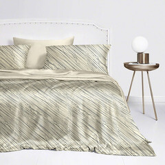 Комплект постельного белья 1,5-спальный тенсель Mona Liza Mark серый с простыней 150х215 см - фото 3